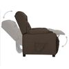 vidaXL Fauteuil inclinable Marron fonc&eacute; Tissu