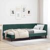 vidaXL Cadre de lit d'angle Vert foncé 90 cm x 200 cm Velours