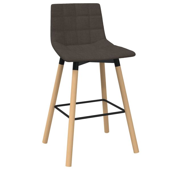 vidaXL Tabourets de bar lot de 2 taupe tissu