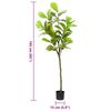 vidaXL Ficus artificiel 48 feuilles 165 cm vert