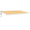 vidaXL Auvent r&eacute;tractable jaune et blanc 5x3 m tissu et aluminium