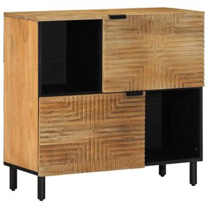 vidaXL Buffet marron 80x33x75 cm bois massif de manguier