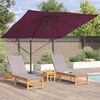 vidaXL Parasol Roma Rouge 286 x 285 x 265 cm Polyester et Aluminium