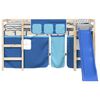 vidaXL Rideaux pour lit mezzanine bleu polyester