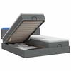vidaXL Lit coffre avec matelas et LED Gris fonc&eacute; 180 x 200 cm Tissu