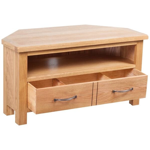 vidaXL Meuble TV avec tiroir 88 x 42 x 46 cm Bois de chêne solide