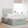 vidaXL Cadre de lit ottoman avec matelas gris clair 120x190 cm velours