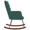 vidaXL Chaise à bascule Vert foncé Velours