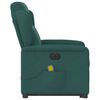 vidaXL Fauteuil inclinable de massage &eacute;lectrique Vert fonc&eacute; Tissu