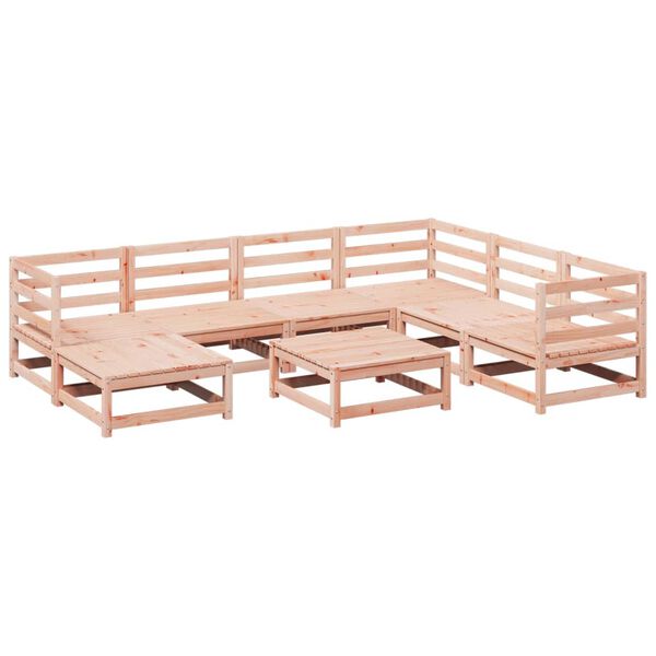 vidaXL Salon de jardin 8 pcs bois massif sapin de douglas