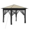 vidaXL Abri de jardin avec 4 parois 2,6 x 2,6 m Cr&egrave;me et Anthracite
