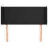 vidaXL T&ecirc;te de lit avec oreilles Noir 83x16x78/88 cm Similicuir