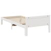 vidaXL Cadre de lit sans matelas blanc 90x200 cm bois de pin massif
