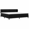 vidaXL Lit &agrave; ressorts avec matelas Noir 200 x 200 cm tissu