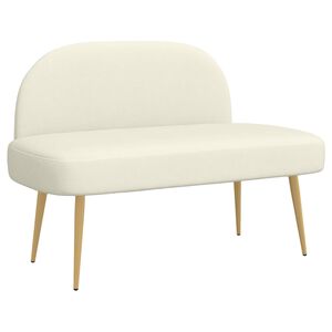 vidaXL Banc rembourr&eacute; avec dossier Cr&egrave;me 110 x 60 x 76 cm