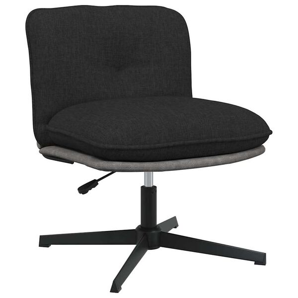 vidaXL Chaise pivotante de bureau Noir Tissu