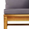 vidaXL Salon de jardin avec coussins bois massif d'acacia