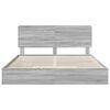 vidaXL Lit de Rangement Gris Sonoma 200 x 200 cm Bois d'ing&eacute;nierie