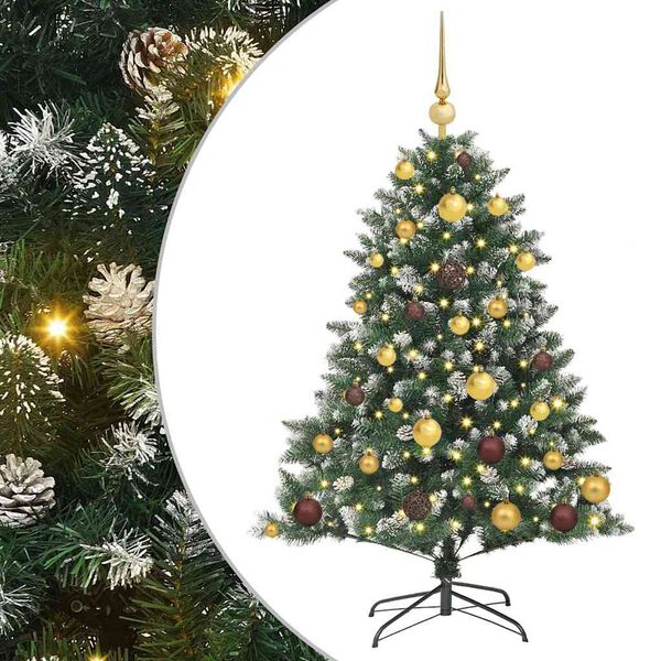 vidaXL Sapin de Noël artificiel Vert 120 cm PVC, plastique et acier