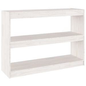vidaXL Biblioth&egrave;que/S&eacute;parateur de pi&egrave;ce Blanc 100x30x71,5cm Pin massif