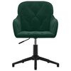 vidaXL Chaise pivotante de bureau Vert foncé Velours