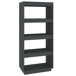 vidaXL Biblioth&egrave;que/S&eacute;parateur de pi&egrave;ce Gris 60x35x135 cm Pin massif