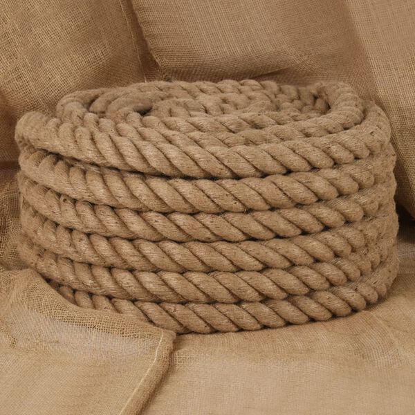 vidaXL Corde de jute 10 m de long 40 mm d'épaisseur