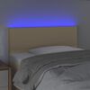 vidaXL T&ecirc;te de lit &agrave; LED Cr&egrave;me 100x5x78/88 cm Tissu