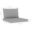 vidaXL Canap&eacute; de jardin 3 places avec coussins gris