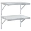 vidaXL &Eacute;tag&egrave;res murales 2 pcs 50x40 cm argent&eacute; acier inoxydable