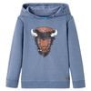 Sweatshirt &agrave; capuche pour enfants bleu m&eacute;lange 140