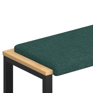 vidaXL Coussin de banc Tissu Vert fonc&eacute; Profondeur 35 cm