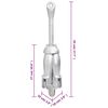 vidaXL Ancre pliable argent&eacute; 4 kg fonte galvanis&eacute;e &agrave; chaud