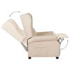 vidaXL Fauteuil inclinable Crème Tissu