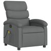 vidaXL Fauteuil de massage inclinable gris foncé tissu
