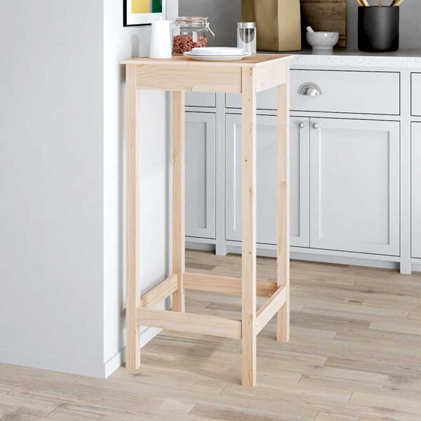 vidaXL Table de bar 50x50x110 cm bois massif de pin