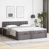 VidaXL Cadre de lit ottoman avec matelas gris 180x200 cm similicuir