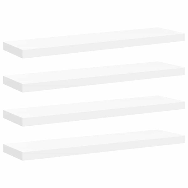 vidaXL &Eacute;tag&egrave;res murales flottantes 4 pcs blanc 90x23,5x3,8 cm MDF