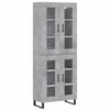 vidaXL Buffet haut Gris b&eacute;ton 69,5x34x180 cm Bois d'ing&eacute;nierie