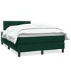 vidaXL Sommier &agrave; lattes de lit et matelas vert fonc&eacute; 120x210cm velours