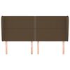 vidaXL T&ecirc;te de lit avec oreilles Marron fonc&eacute; 163x23x118/128 cm Tissu