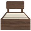 vidaXL Cadre de lit Ch&ecirc;ne brun 100 x 200 cm Bois d&rsquo;ing&eacute;nierie