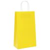 vidaXL Sacs en papier 250 pcs avec poign&eacute;es jaune 21x11x36 cm
