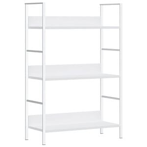 vidaXL Biblioth&egrave;que &agrave; 3 niveaux blanc 60x27,6x90,5cm bois d'ing&eacute;nierie