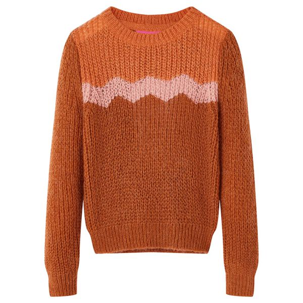 Pull-over tricot&eacute; pour enfants cognac 116