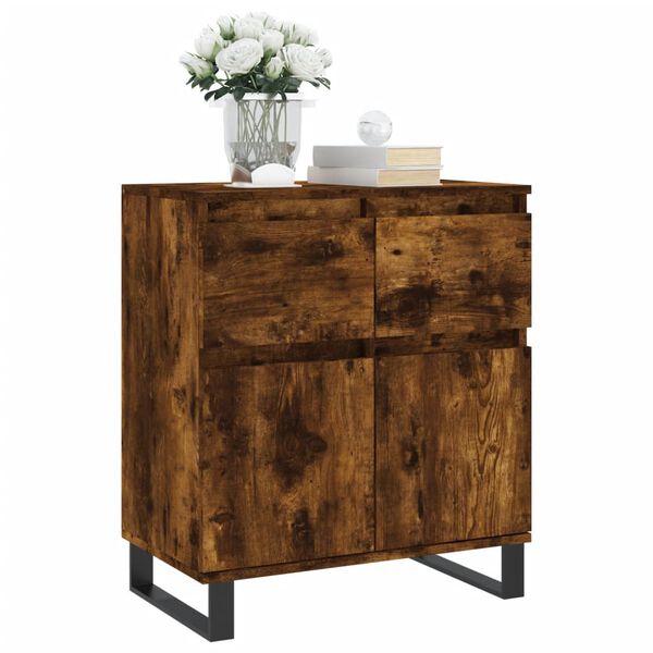 vidaXL Buffet Ch&ecirc;ne fum&eacute; 60x35x70 cm Bois d'ing&eacute;nierie