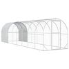 vidaXL Poulailler Argent&eacute; 800 x 200 x 200 cm Acier galvanis&eacute;