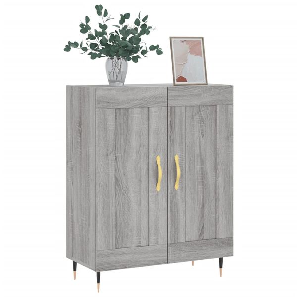 vidaXL Buffet sonoma gris 69,5x34x90 cm bois d'ing&eacute;nierie