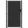 vidaXL Porte de Jardin Noir 110 x 180 cm Acier enduit de poudre