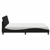vidaXL Lit avec matelas Hanko noir 160x200 cm tissu